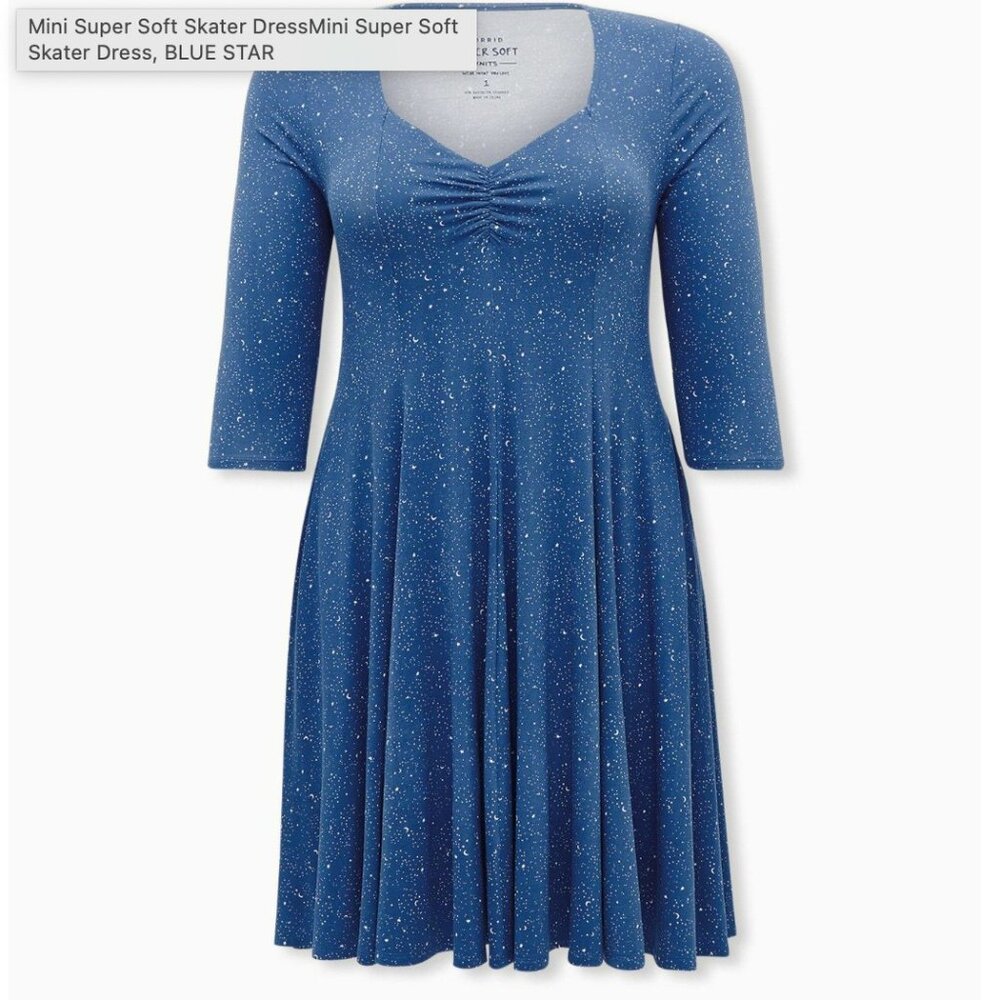 torrid Blue Star Mini Skater Dress